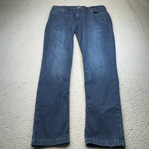 Mugsy Jeans Mens 34x31 Blue Fultons Natural Fading‎ Whiskering Stretch Tag 38x32